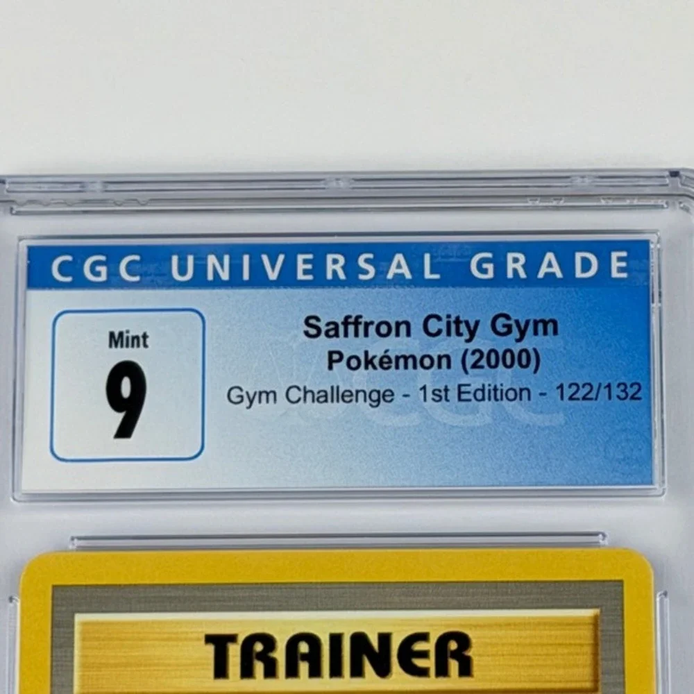Pokemon Saffron City Gym 122/132 1st Ed. CGC 9 Blue Label TCG 2000 Gym Challenge